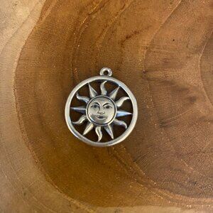 RETIRED James Avery Sun Charm, Sterling Silver